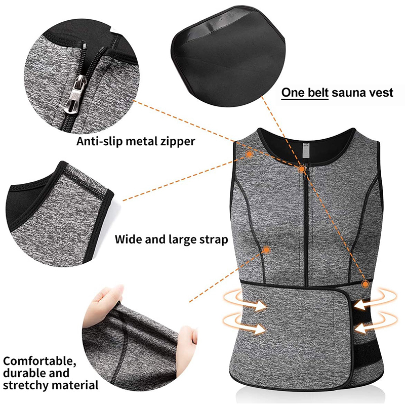 Men Neoprene Sauna Sweat Vest  - Crossfit Weight Vest avaliação e preço
