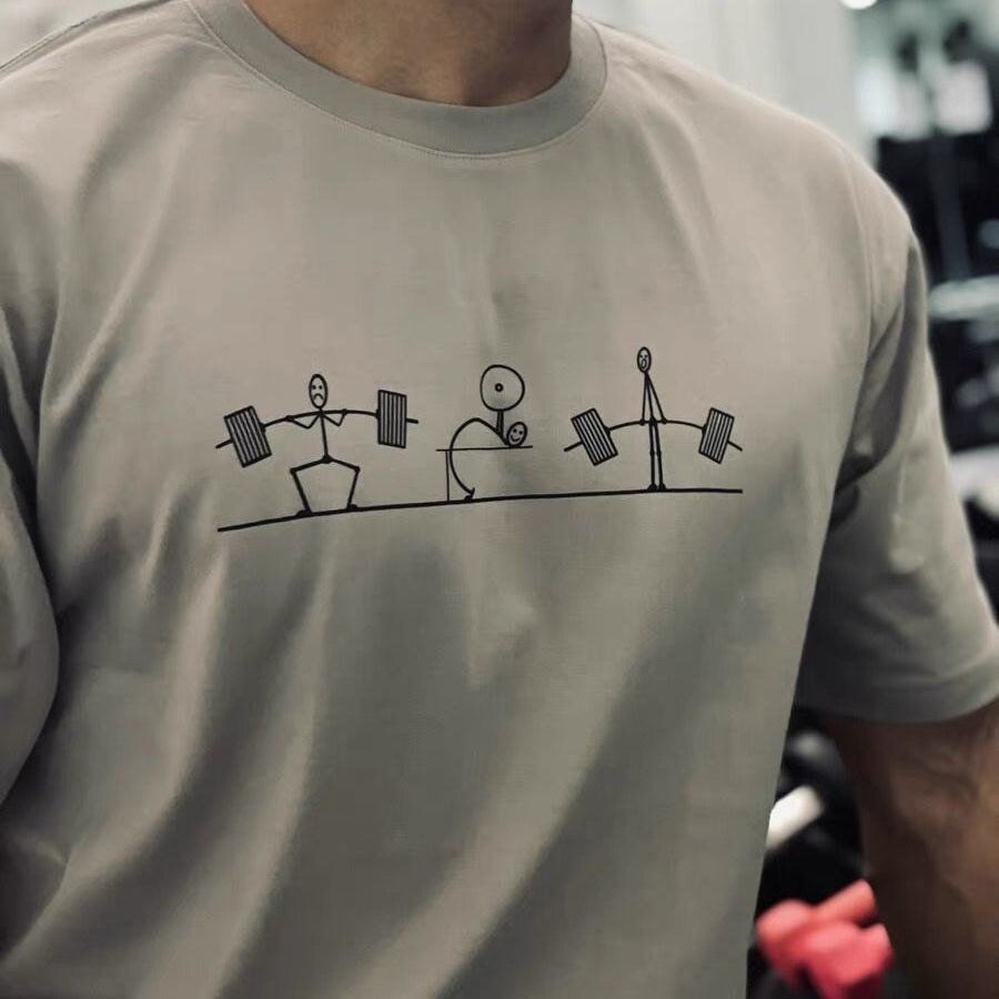 Men's Gym Workout Stick Figure - Crossfit Mayhem avaliação e preço