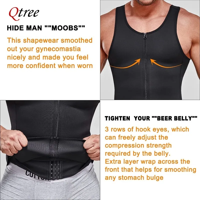 Qtree Men's Slimming Sauna Tan - Crossfit Weight Vest avaliação e preço