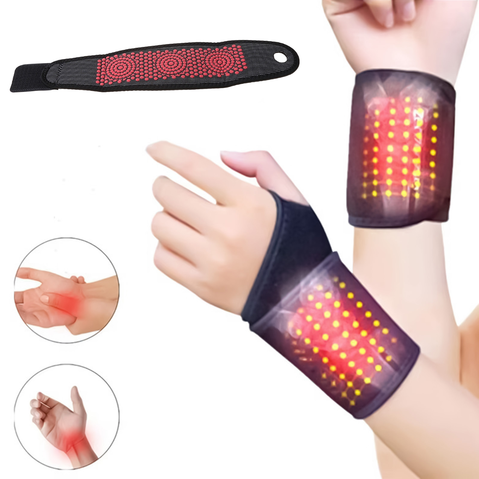 1/2pcs Self-Heating Wrist Brac - Wrist Wrap Support avaliação e preço