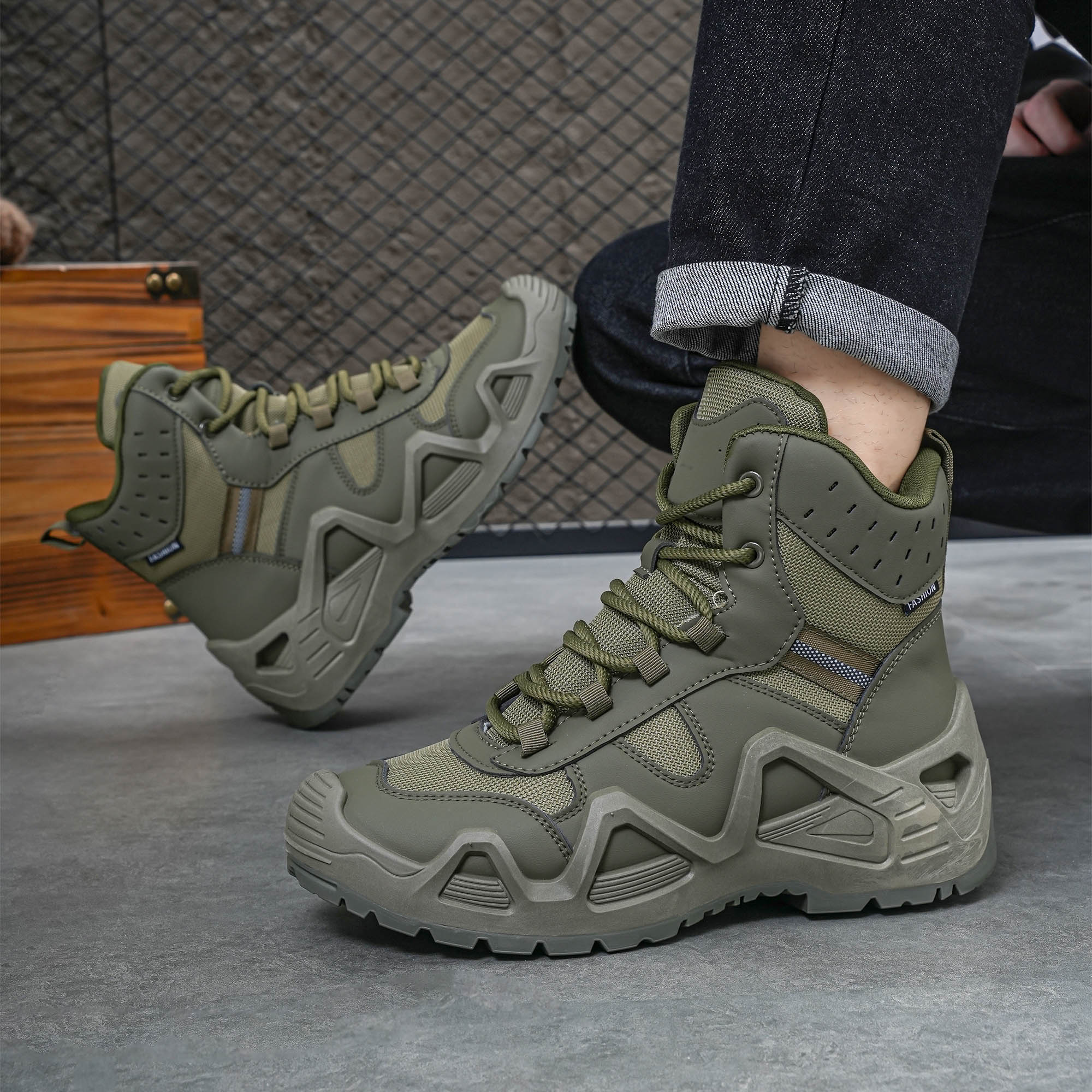Men's high top boots, hiking b - Crossfit Outdoor avaliação e preço