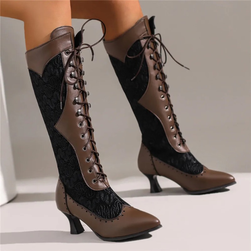 Women Victorian Pointed Toe Mi - Crossfit Outfit avaliação e preço